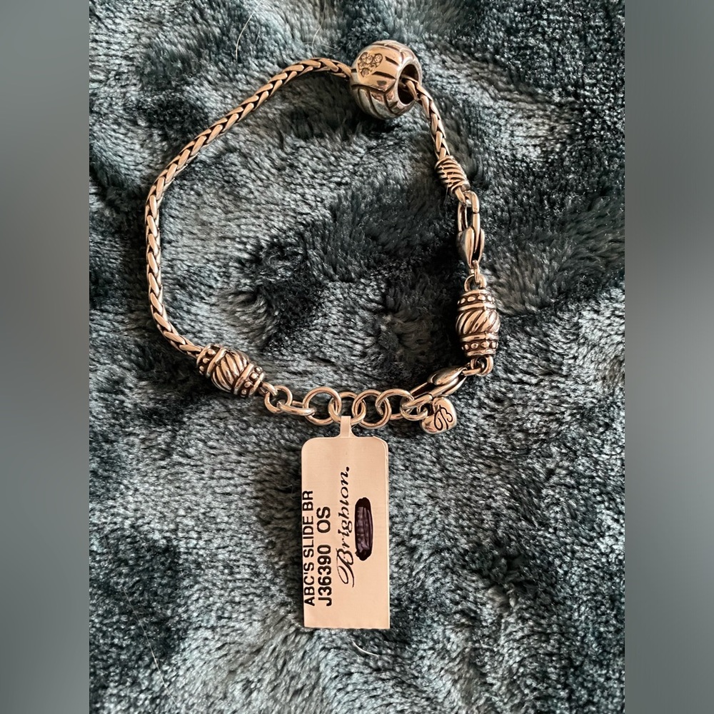 Brighton Barrel Slide bracelet w/ volleyball charm. Charms can be changed. NWOT.